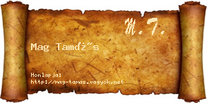 Mag Tamás névjegykártya